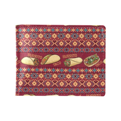 Burrito Taco Print Design LKS302 Men's ID Card Wallet