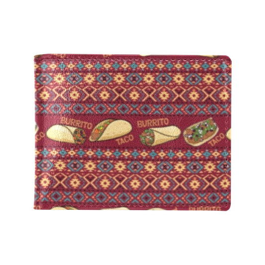 Burrito Taco Print Design LKS302 Men's ID Card Wallet