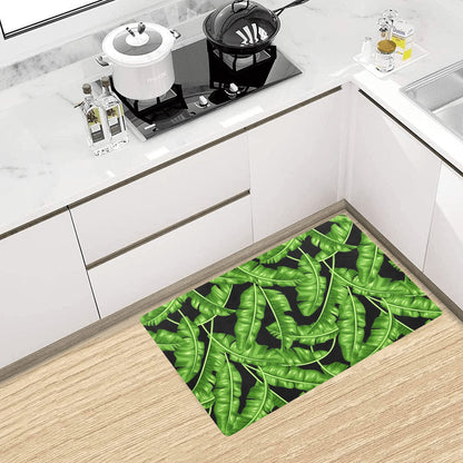 Banana Leaf Pattern Print Design BL01 Kitchen Mat