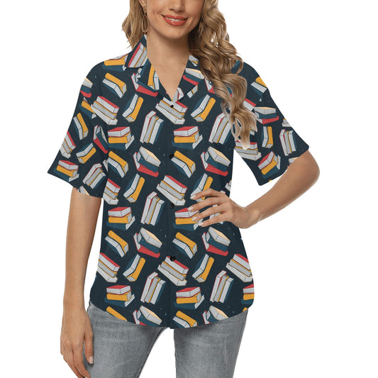 Book Pattern Print Design 07 Women's Hawaiian Shirt