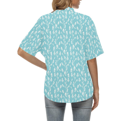 Sweet Pea Print Design LKS302 Women's Hawaiian Shirt