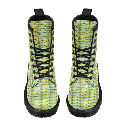 Trumpet Vintage Design Print Women's Boots