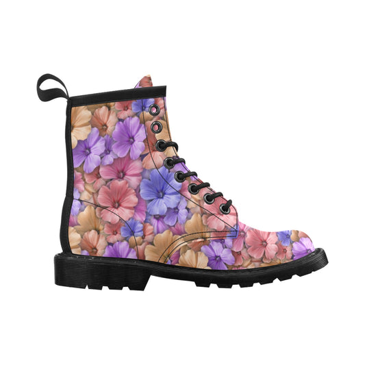 Colorful Geranium Pattern Women's Boots