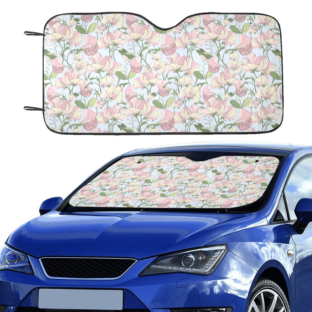 Sweet Pea Print Design LKS304 Car front Windshield Sun Shade