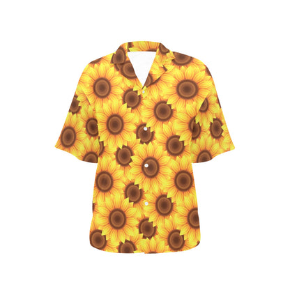 Sunflower Pattern Print Design SF07 Women's Hawaiian Shirt