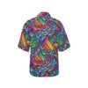 Feather Multicolor Design Print Women's Hawaiian Shirt