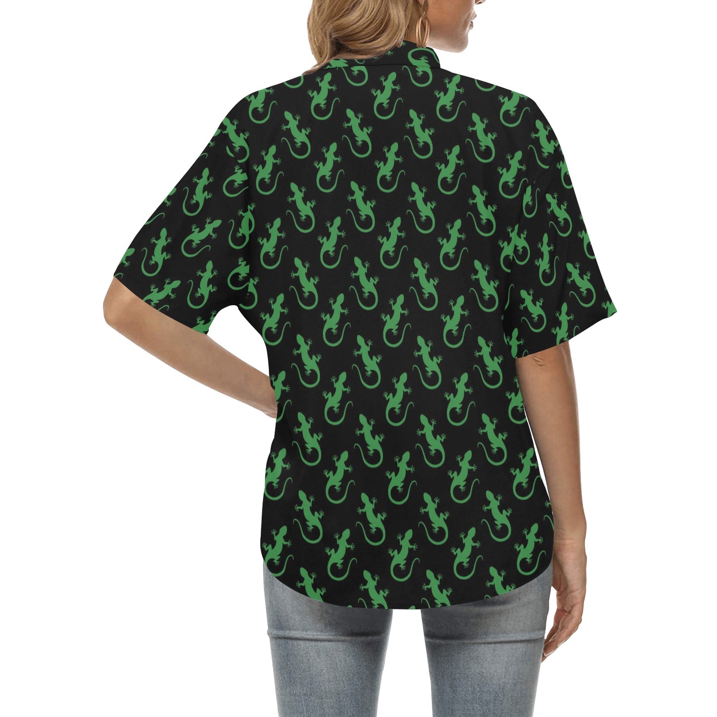 lizard Print Design LKS401 Women's Hawaiian Shirt