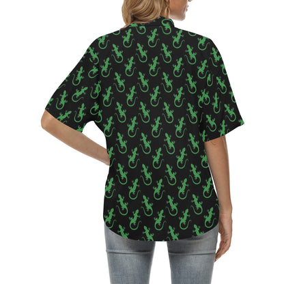 lizard Print Design LKS401 Women's Hawaiian Shirt