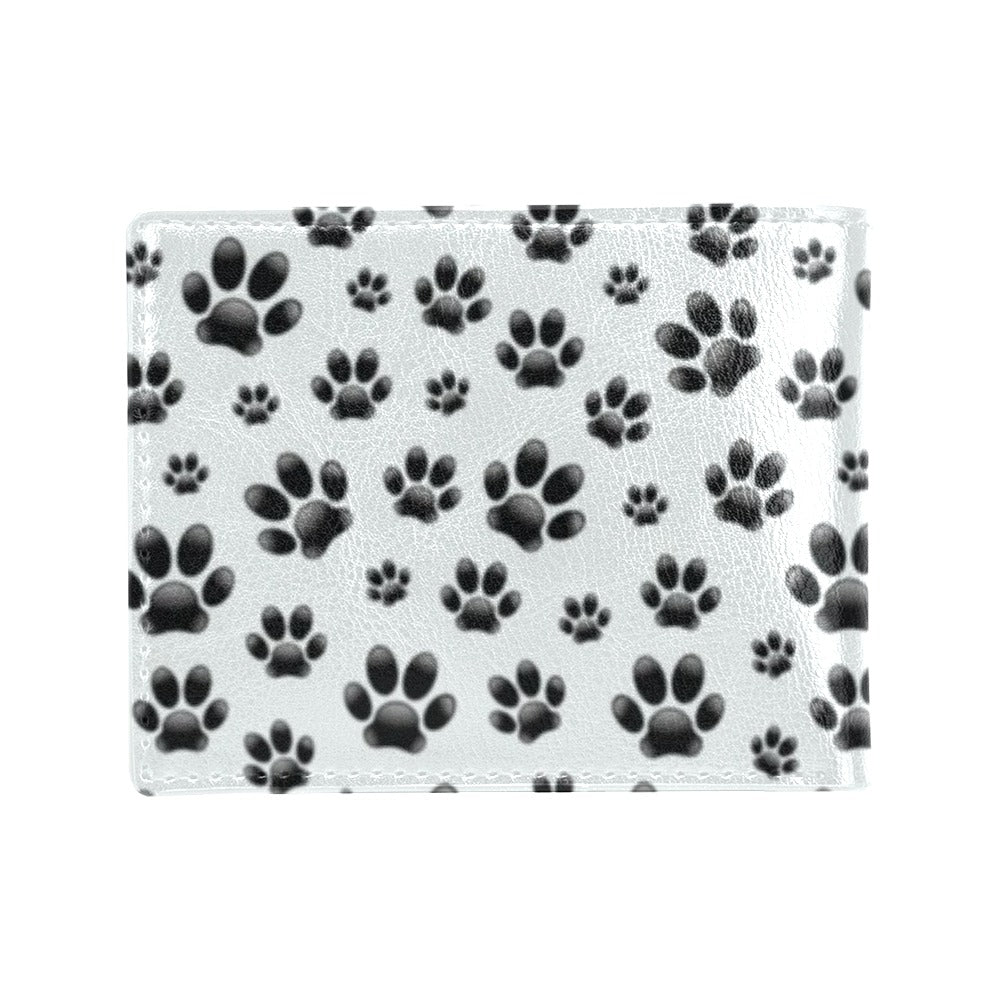 Paw Themed Print Men's ID Card Wallet