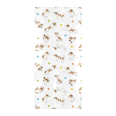 Russell Terriers With Balls Print Design LKS307 Beach Towel 32" x 71"