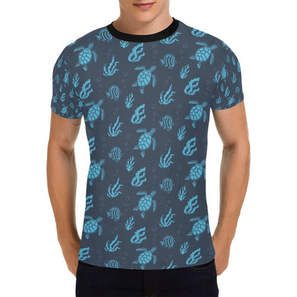 Sea Turtle Print Design LKS307 Men's All Over Print T-shirt