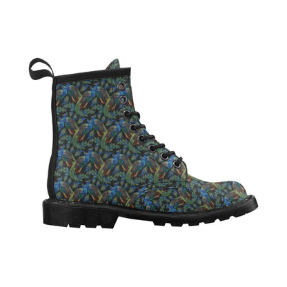 Peacock Themed Design Print Women's Boots