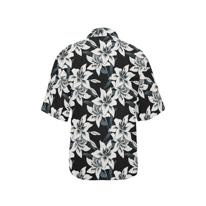 Lily Pattern Print Design 03 Women's Hawaiian Shirt
