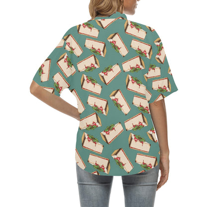 Cheesecake Pattern Print Design CK02 Women's Hawaiian Shirt