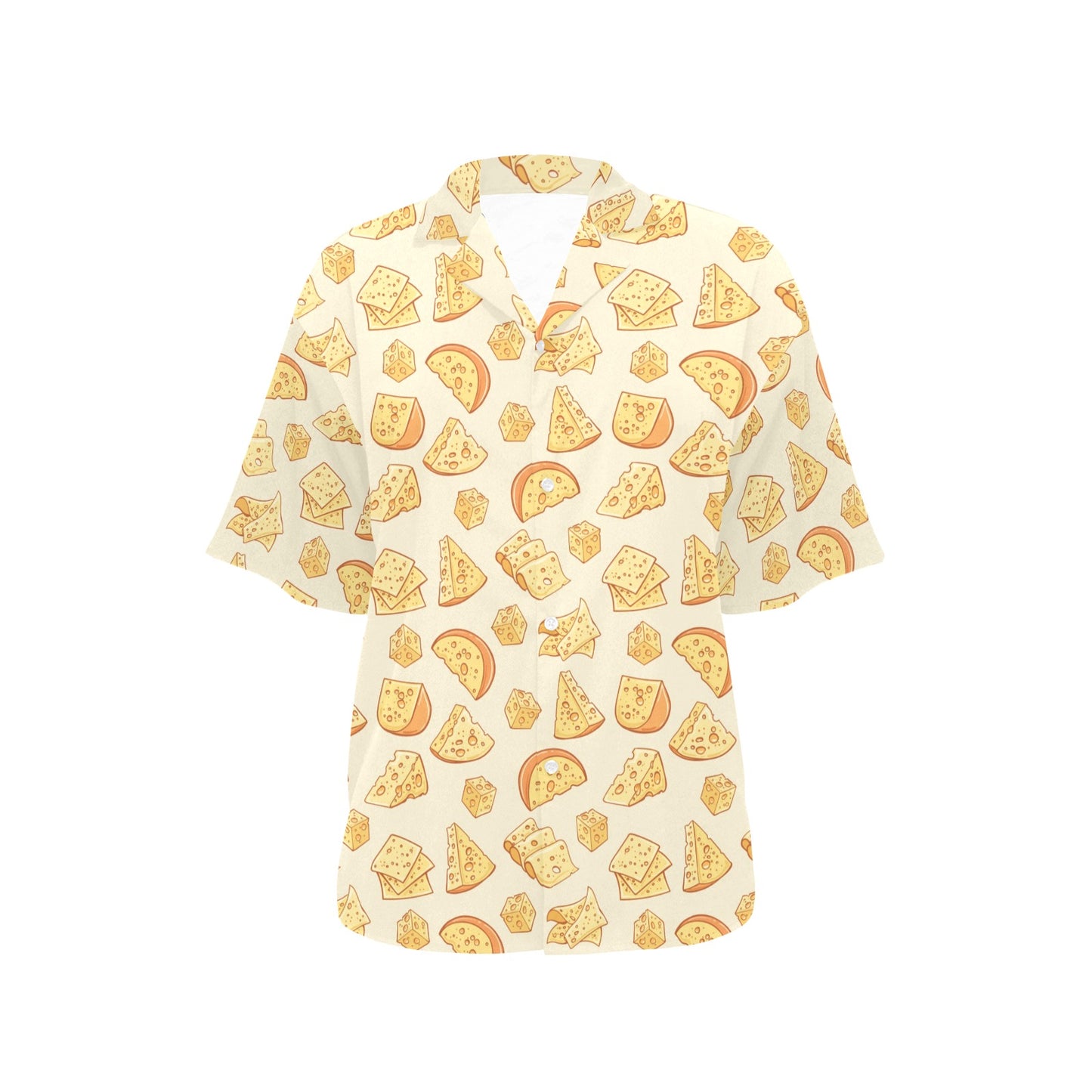 Cheese Pattern Print Design 01 Women's Hawaiian Shirt