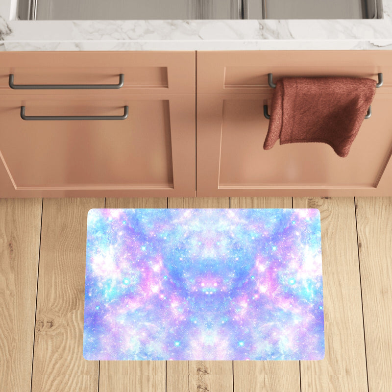 Galaxy Stardust Pastel Color Print Kitchen Mat