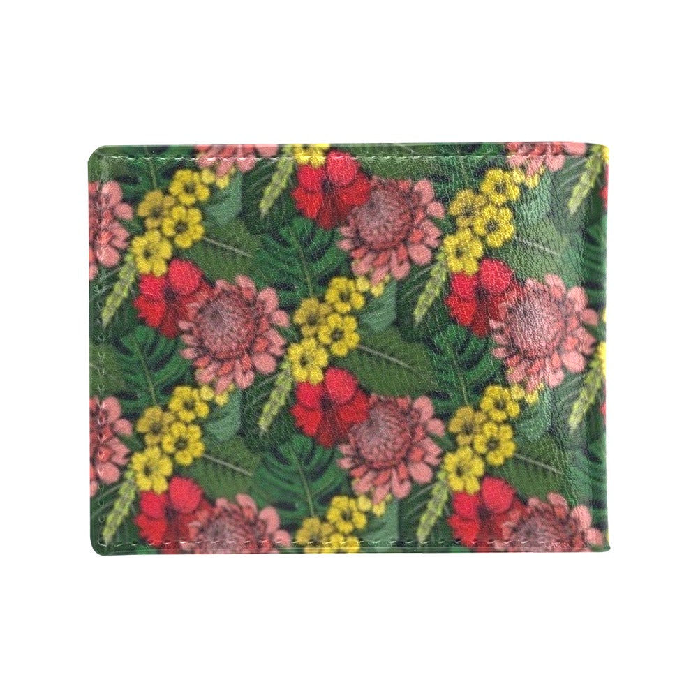 Summer Floral Print Design LKS305 Men's ID Card Wallet