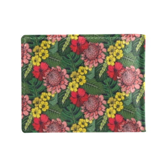 Summer Floral Print Design LKS305 Men's ID Card Wallet