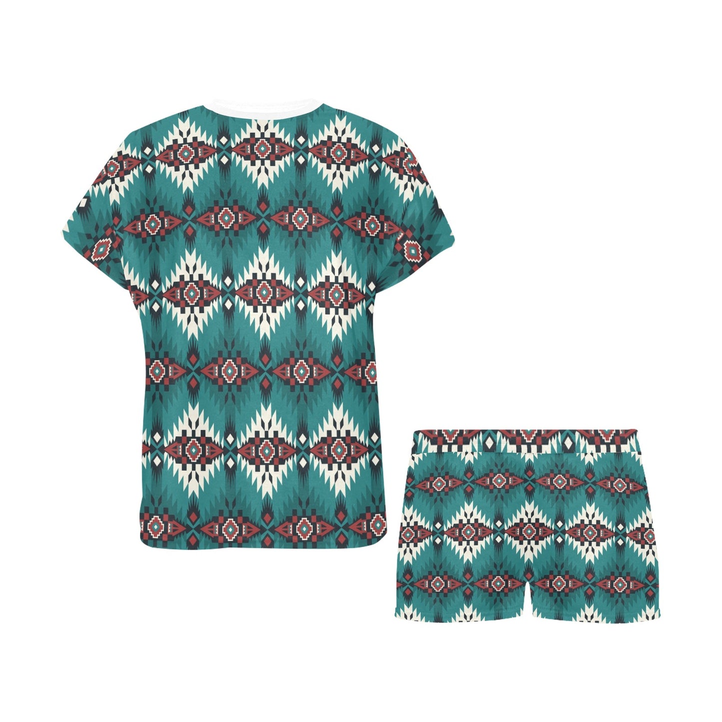 Southwest Pattern Print Design LKS308 Women's Short Pajama Set