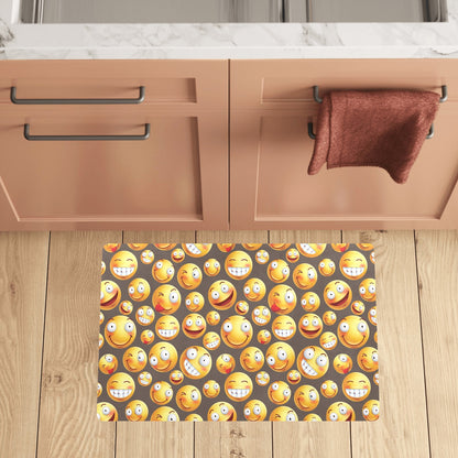 Smiley Face Emoji Print Design LKS303 Kitchen Mat
