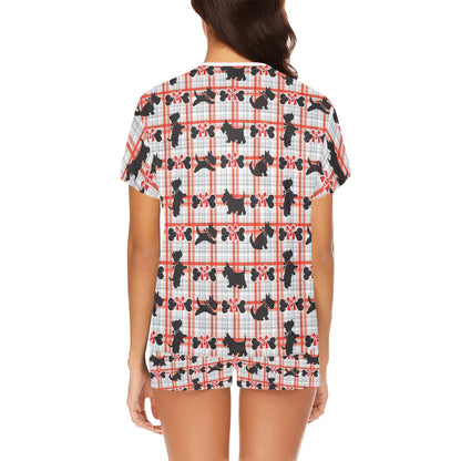 Scottish Terriers Print Design LKS3014 Women's Short Pajama Set