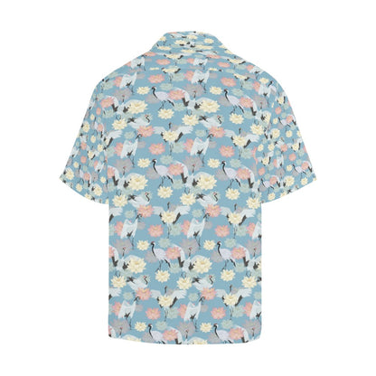 Water Lily Print Design LKS304 Men's Hawaiian Shirt