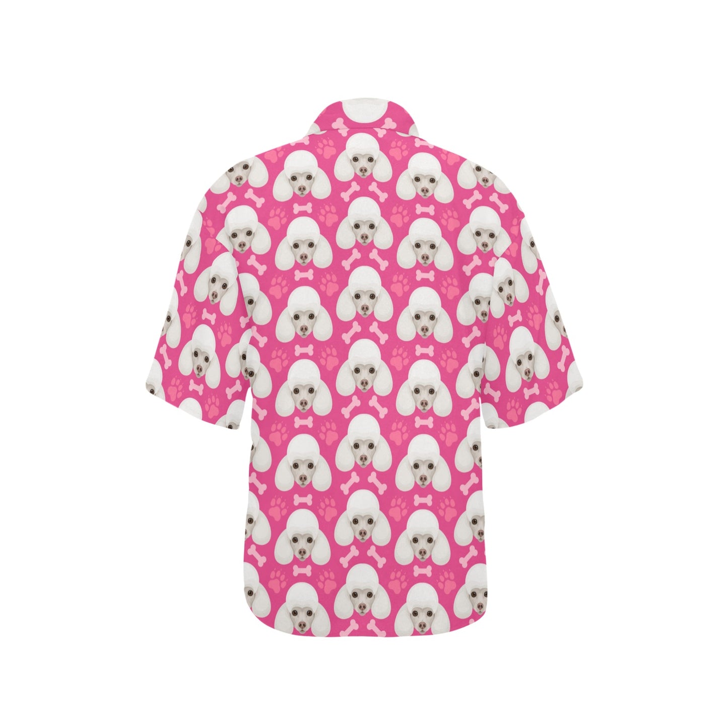 Poodle Pattern Print Design A04 Women's Hawaiian Shirt