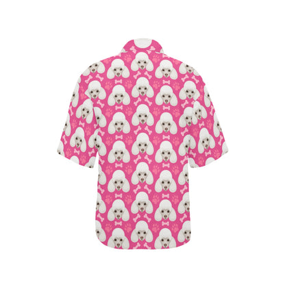 Poodle Pattern Print Design A04 Women's Hawaiian Shirt