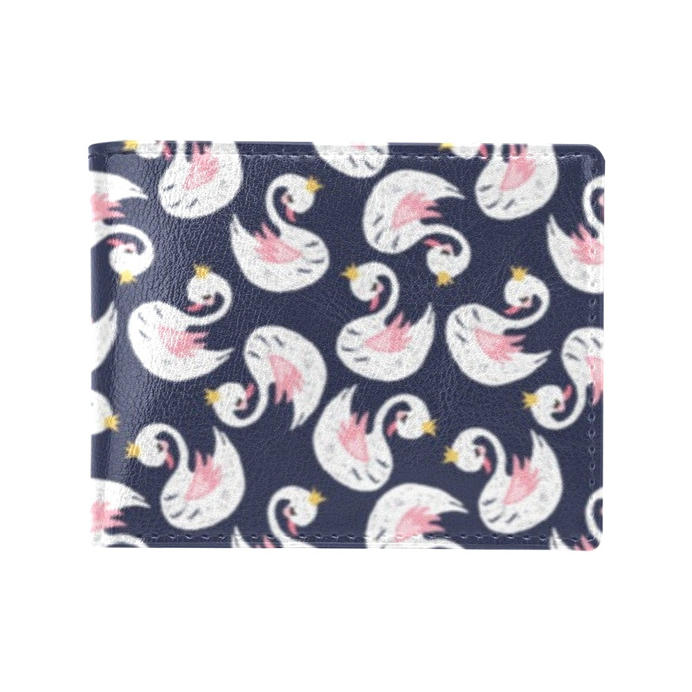Swan Print Design LKS403 Men's ID Card Wallet