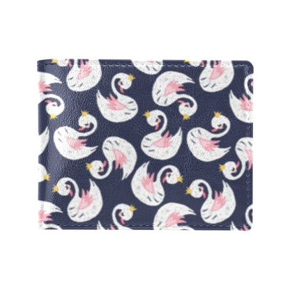 Swan Print Design LKS403 Men's ID Card Wallet