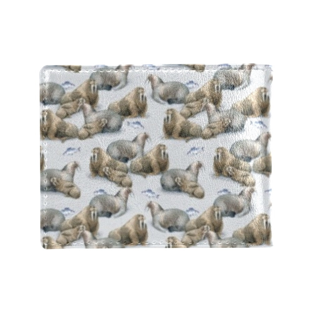 Walrus Print Design LKS401 Men's ID Card Wallet