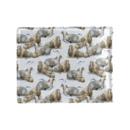 Walrus Print Design LKS401 Men's ID Card Wallet
