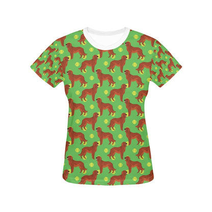 Setters Irish Print Design LKS302 Women's  T-shirt