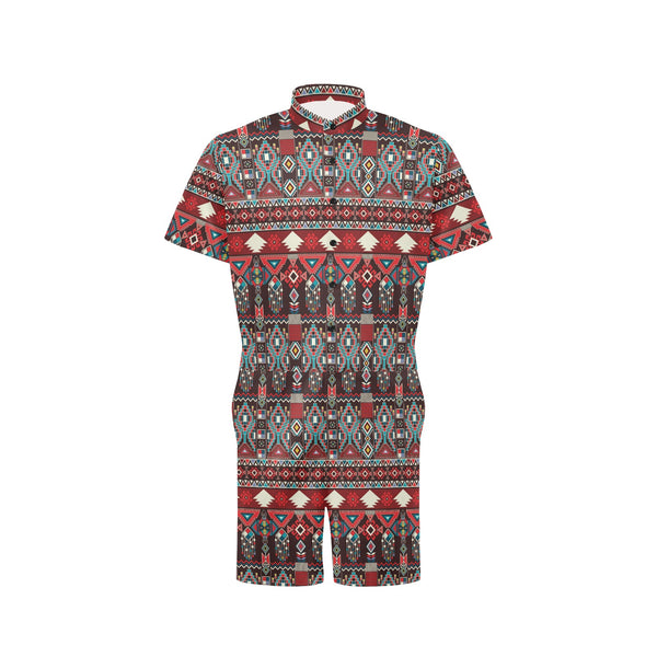 Tribal Aztec Indians native american Men's Romper - JorJune