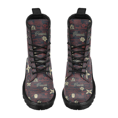 Hawaiian Themed Pattern Print Design H017 Women's Boots
