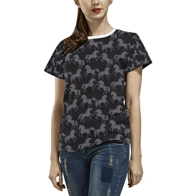 Horse Print Design LKS305 Women's  T-shirt