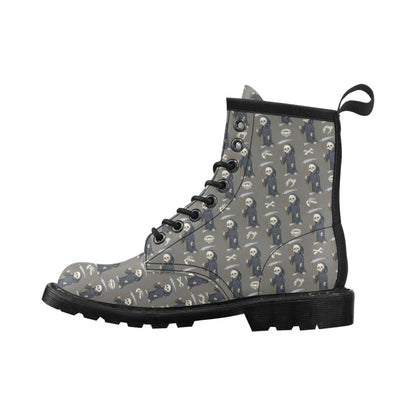 Skeleton Print Design LKS308 Women's Boots