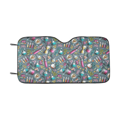 Science Print Design LKS304 Car front Windshield Sun Shade