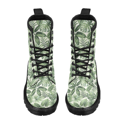 Palm Leaves Pattern Print Design PL014 Women's Boots