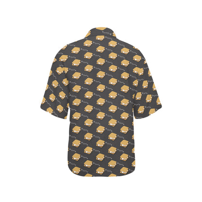 S_Mores Print Design LKS301 Women's Hawaiian Shirt