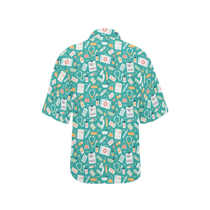 Medical Pattern Print Design 03 Women's Hawaiian Shirt
