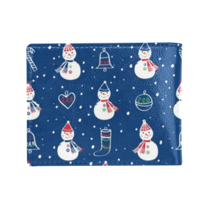 Snowman Print Design LKS306 Men's ID Card Wallet