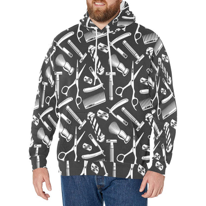 Barber Design Print Pattern JJ002 Men's Pullover Hoodie
