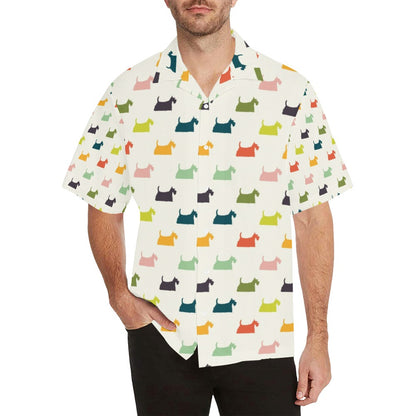 Scottish Terriers Print Design LKS305 Men's Hawaiian Shirt