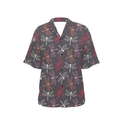 Dragonfly Pattern Print Design 01 Women's Hawaiian Shirt