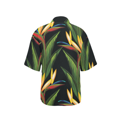 Bird Of Paradise Pattern Print Design BOP012 Women's Hawaiian Shirt