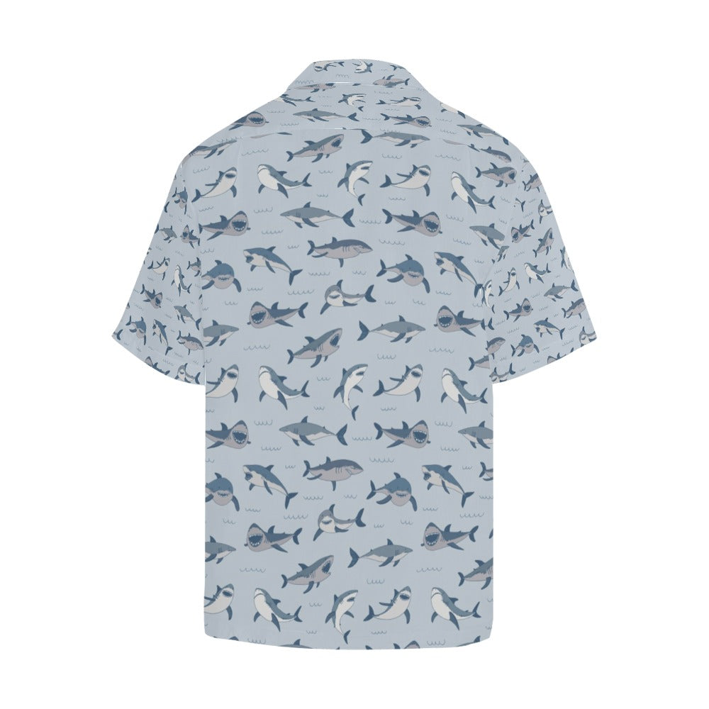 Shark Print Design LKS304 Men's Hawaiian Shirt