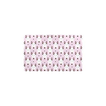 Bull Terrier Pink Print Pattern Kitchen Mat