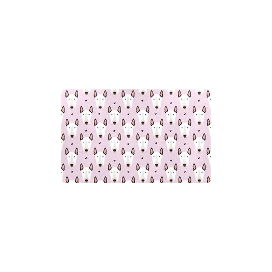 Bull Terrier Pink Print Pattern Kitchen Mat