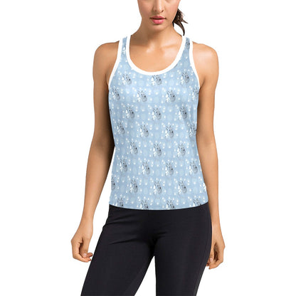 Scottish Terriers Print Design LKS308 Women's Racerback Tank Top